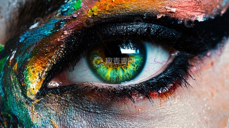 高清大图下载【趣麦麦图】表现主义眼睛画