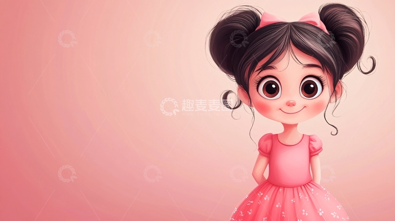 高清大图下载【趣麦麦图】卡通女孩壁纸