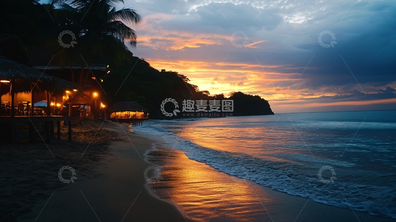 高清大图下载【趣麦麦图】海岛黄昏高清13