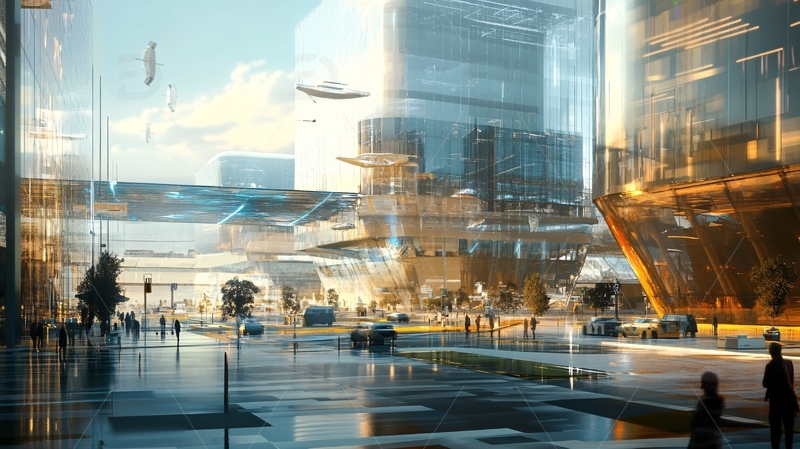 高清大图下载【趣麦麦图】科技之路数字城市1