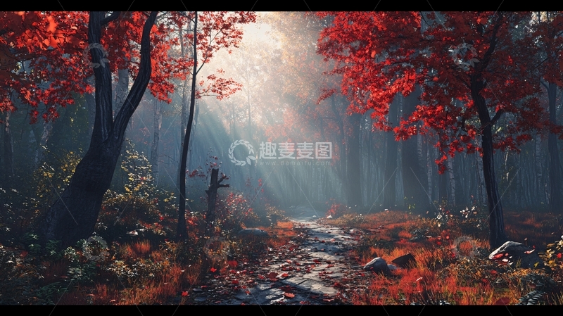 高清大图下载【趣麦麦图】深林大场景3