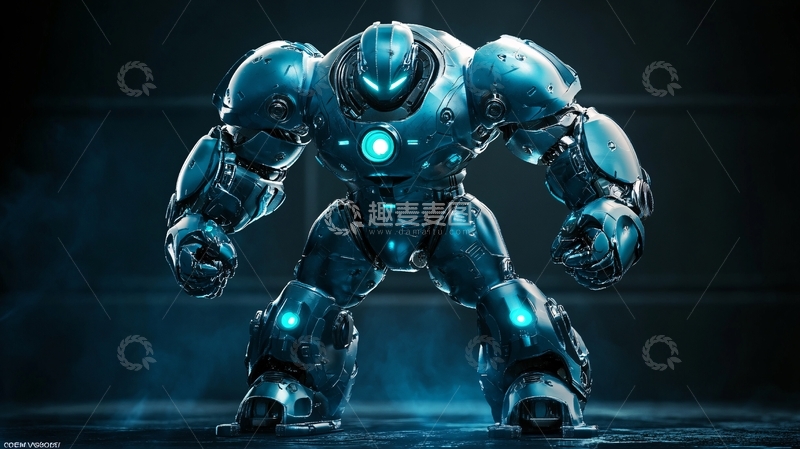高清大图下载【趣麦麦图】未来机器人蓝超能