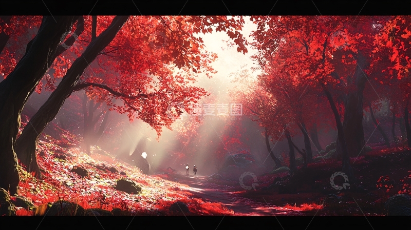 高清大图下载【趣麦麦图】枫林仙境1