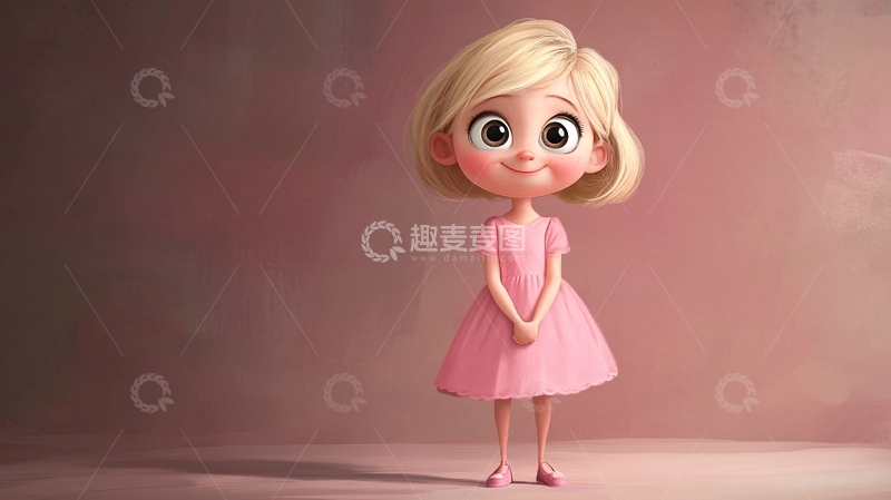 高清大图下载【趣麦麦图】卡通女孩111