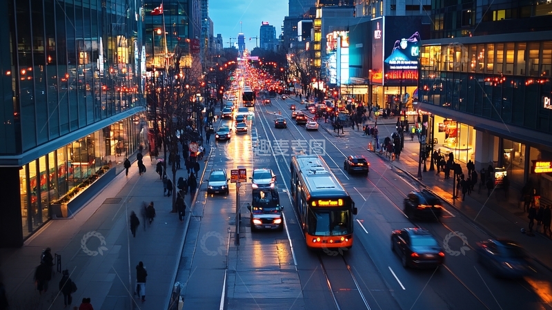 高清大图下载【趣麦麦图】繁华地段都市交通地产6