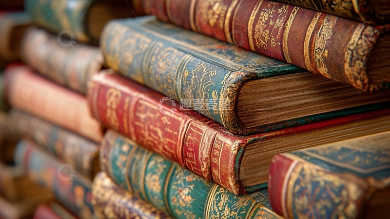 高清大图下载【趣麦麦图】欧式复古书籍