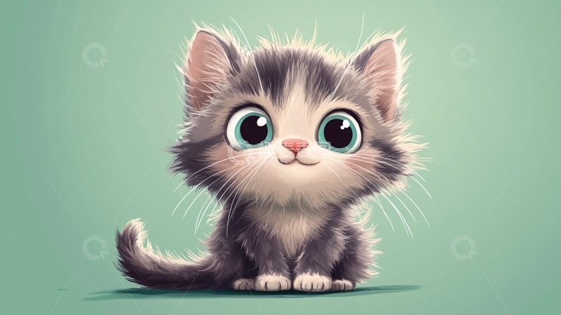 高清大图下载【趣麦麦图】小猫动漫素材2