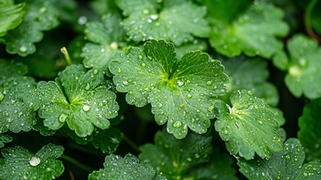 酢浆草叶上雨滴1