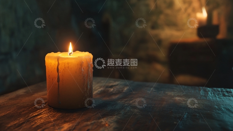 高清大图下载【趣麦麦图】桌面蜡烛