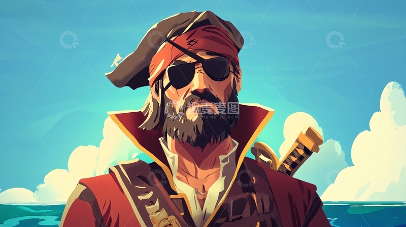 高清大图下载【趣麦麦图】杰克史派罗船长