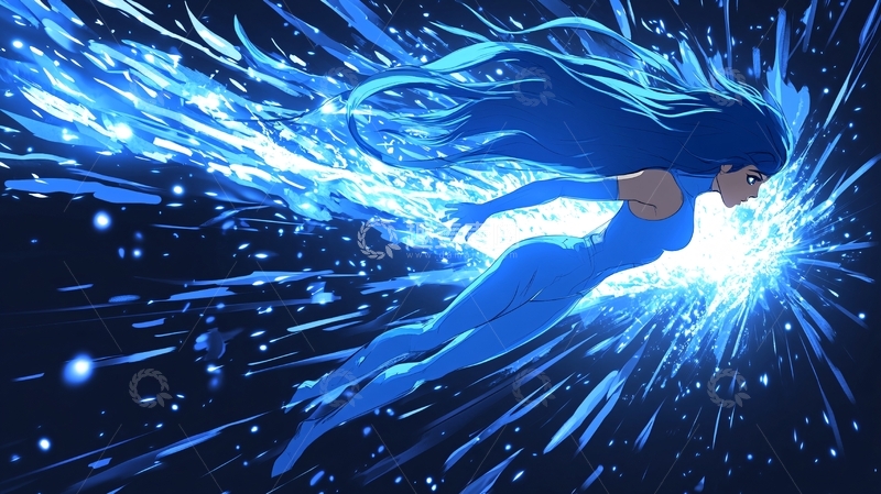 高清大图下载【趣麦麦图】速滑插画