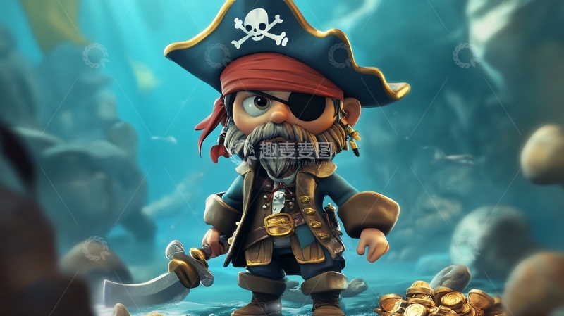 高清大图下载【趣麦麦图】杰克史派罗船长1