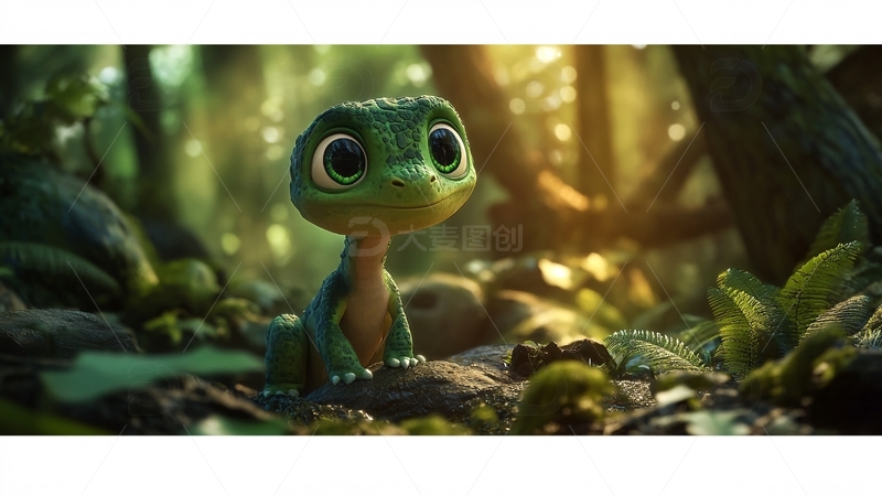 呆萌小恐龙形象3