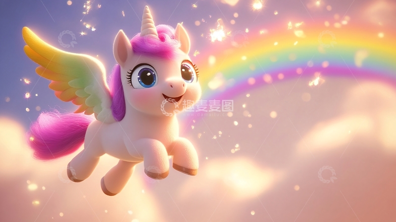 高清大图下载【趣麦麦图】独角兽形象