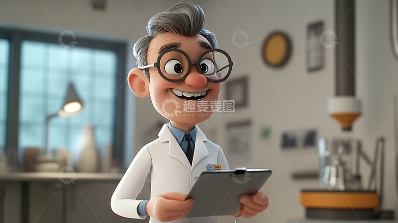 高清大图下载【趣麦麦图】开心小鹿医生头像