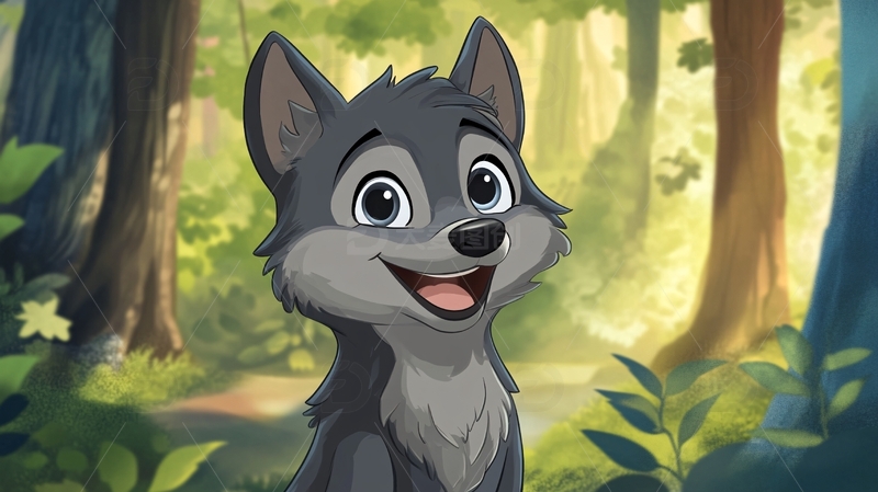 高清大图下载【趣麦麦图】动画大灰狼