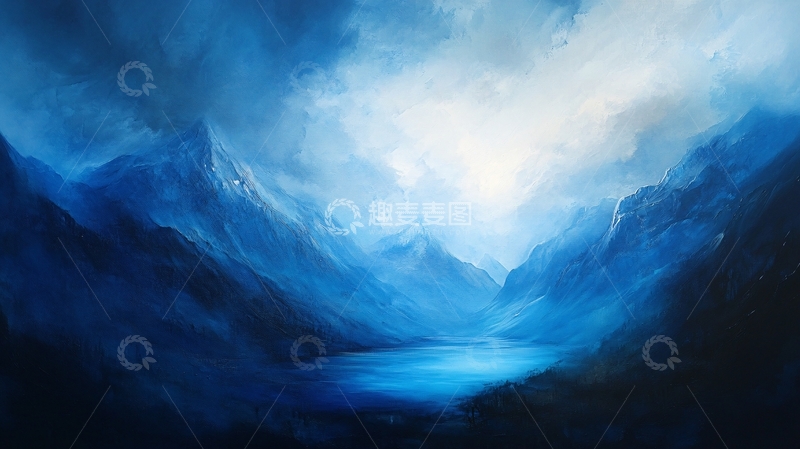 高清大图下载【趣麦麦图】湖泊山脉云海
