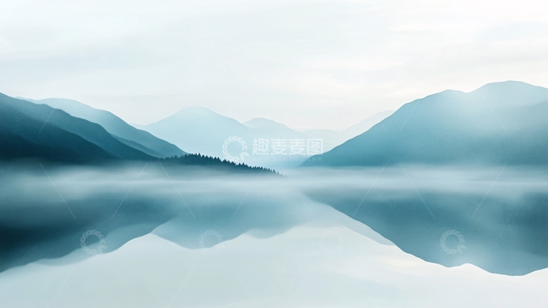 高清大图下载【趣麦麦图】蓝色梦幻山水风情20