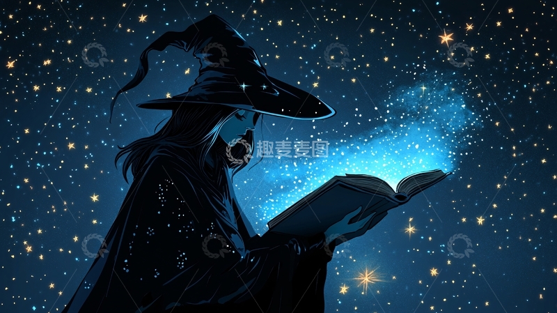 高清大图下载【趣麦麦图】魔法师插画2