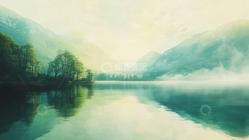 高清大图下载【趣麦麦图】朦胧山水风景3
