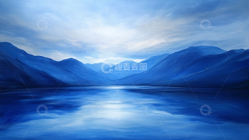 高清大图下载【趣麦麦图】蓝调山水风景4