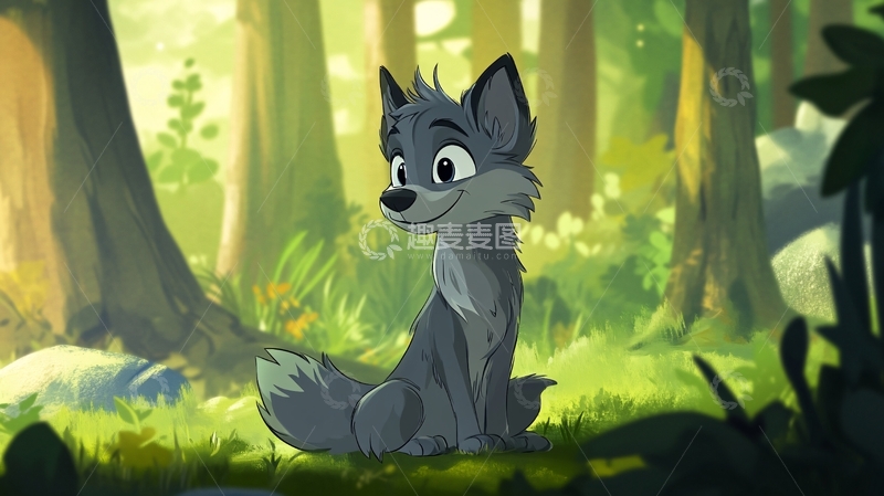高清大图下载【趣麦麦图】动画大灰狼1
