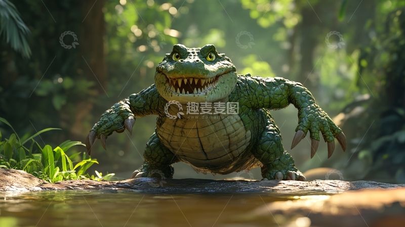 高清大图下载【趣麦麦图】鳄鱼手办