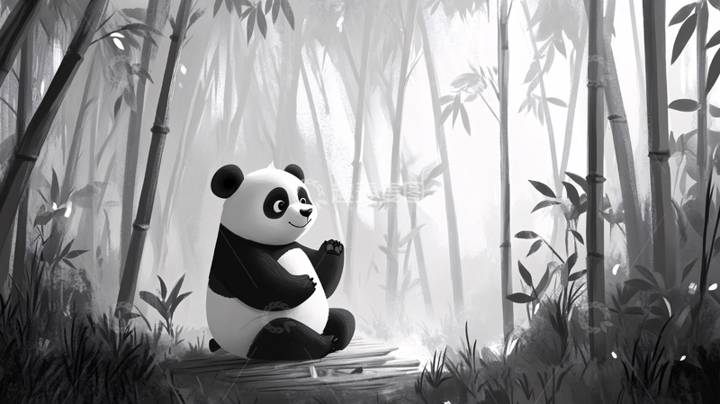 高清大图下载【趣麦麦图】卡通熊猫壁纸8