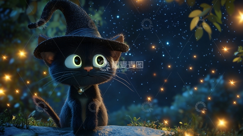 高清大图下载【趣麦麦图】魔法猫咪形象