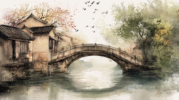 古桥插画1