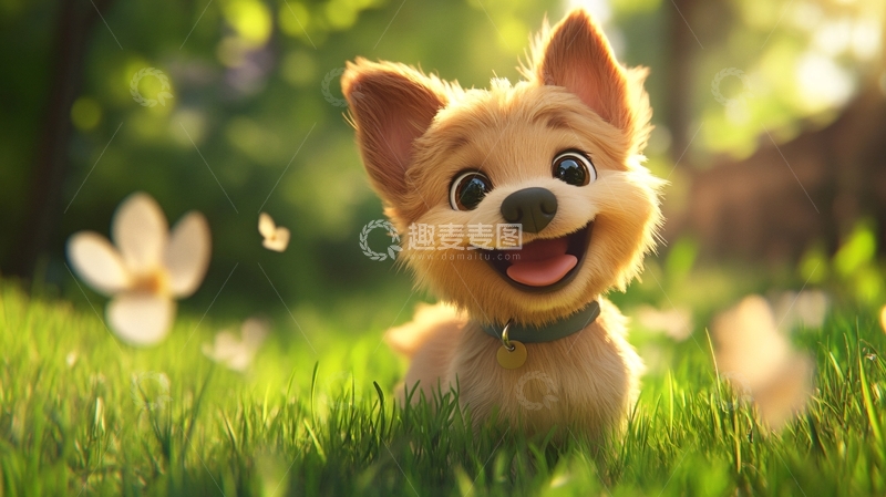 高清大图下载【趣麦麦图】卡通柯基壁纸