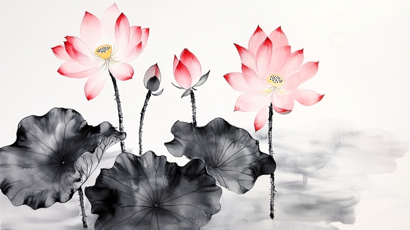 高清大图下载【趣麦麦图】数码手绘荷花3