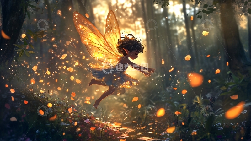 高清大图下载【趣麦麦图】班蝴蝶梦幻光影1