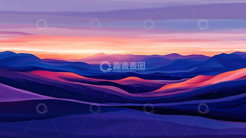 高清大图下载【趣麦麦图】色彩线条色彩山水风景