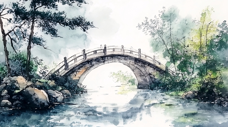 高清大图下载【趣麦麦图】奈何桥插画5