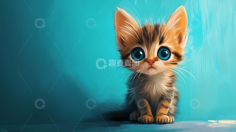 高清大图下载【趣麦麦图】卡通猫咪壁纸3