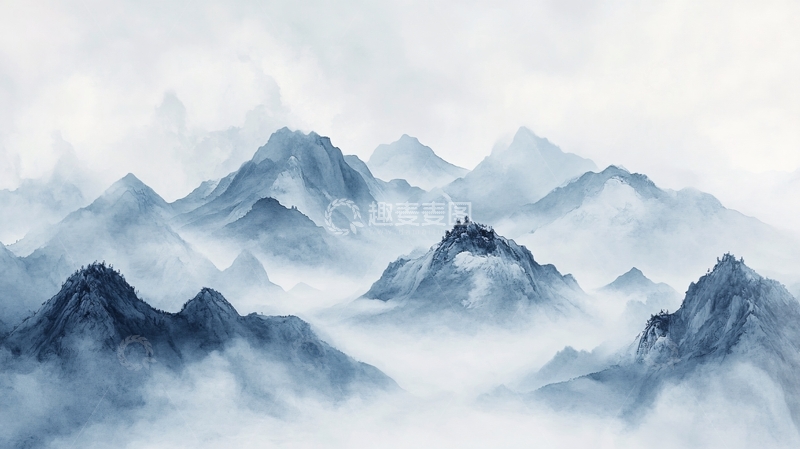 高清大图下载【趣麦麦图】新中式山峰