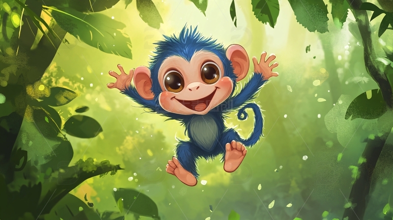 原创小猴插画2