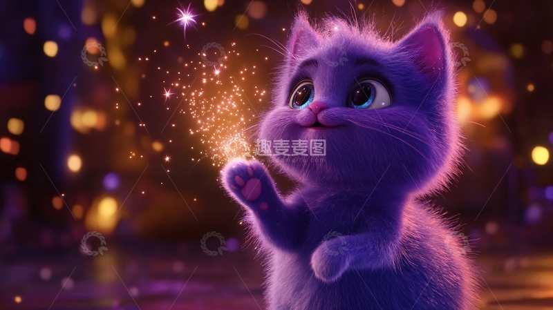 高清大图下载【趣麦麦图】魔法猫咪形象3