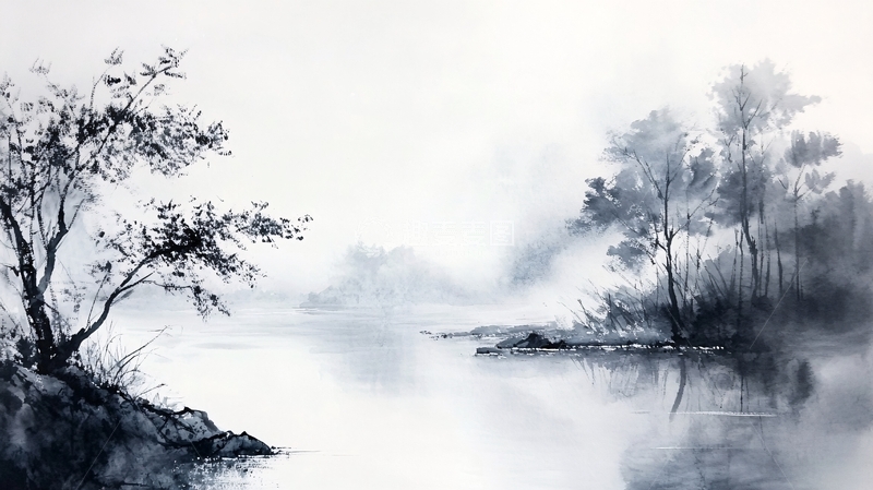 高清大图下载【趣麦麦图】意境水彩画