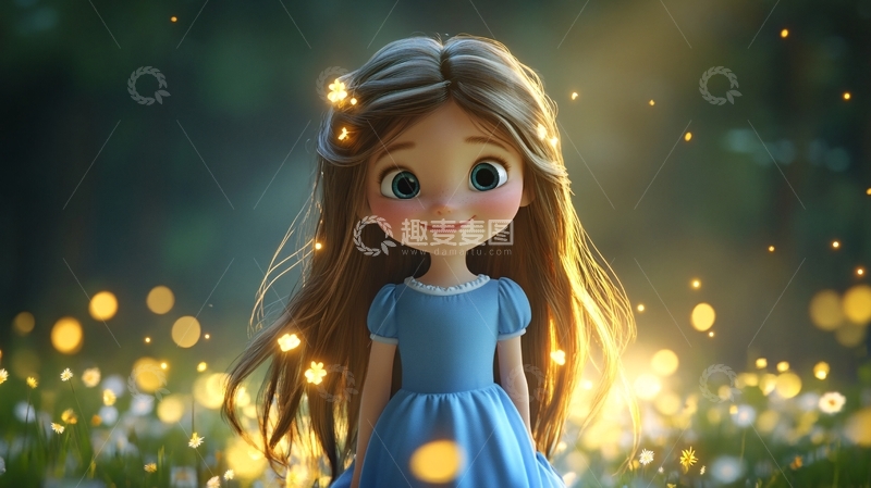 高清大图下载【趣麦麦图】小女孩儿插3