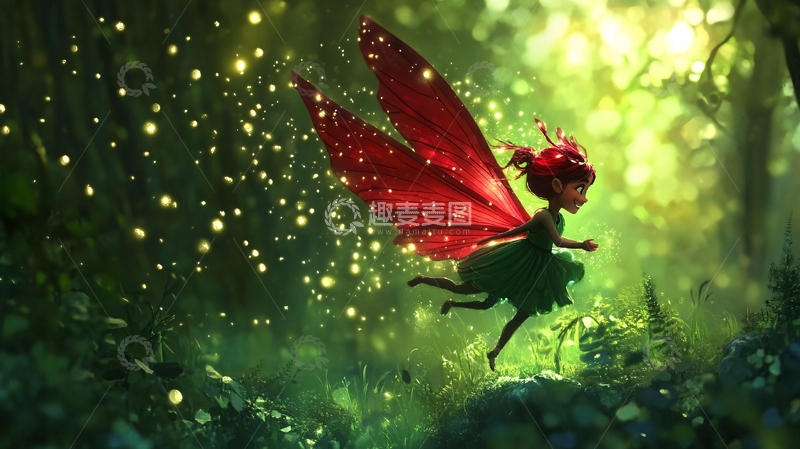 高清大图下载【趣麦麦图】萤火虫小精灵好朋友4