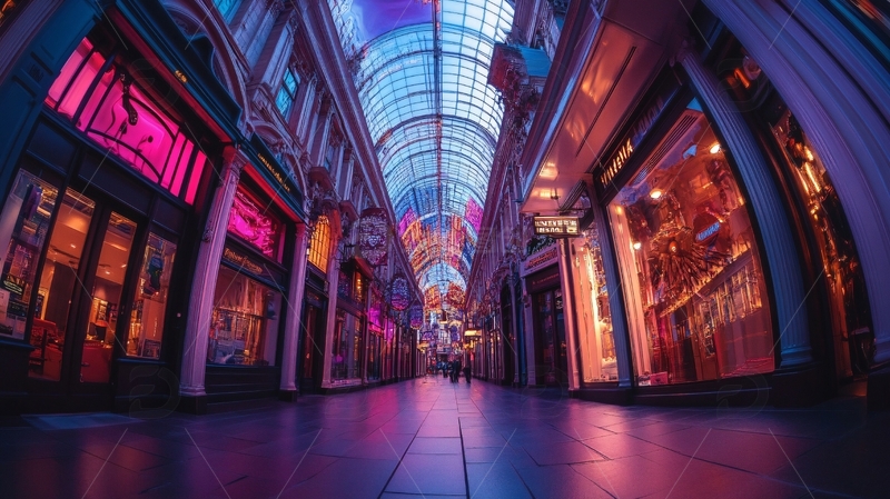 高清大图下载【趣麦麦图】室内步行街