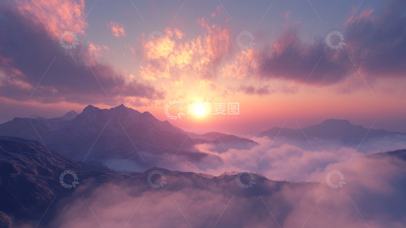 高清大图下载【趣麦麦图】云海山脉5