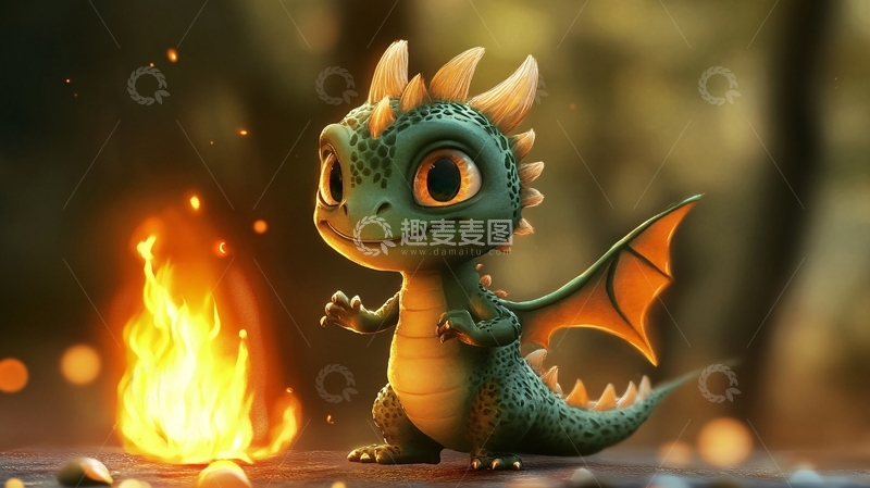 高清大图下载【趣麦麦图】小火龙冒险记