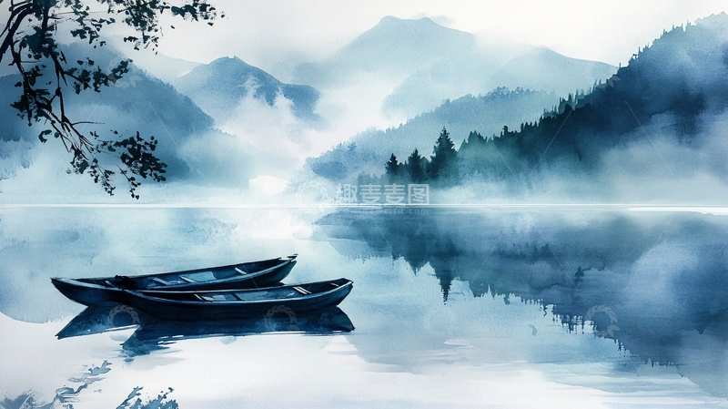 高清大图下载【趣麦麦图】梦幻的小舟3