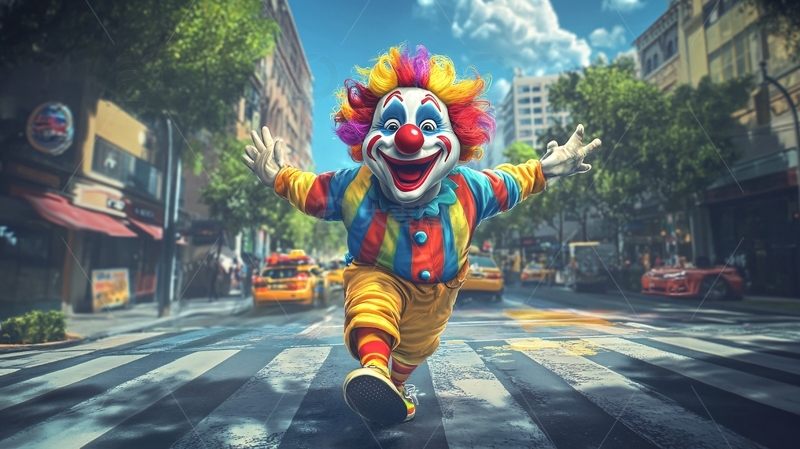 高清大图下载【趣麦麦图】游乐园小丑大哥1