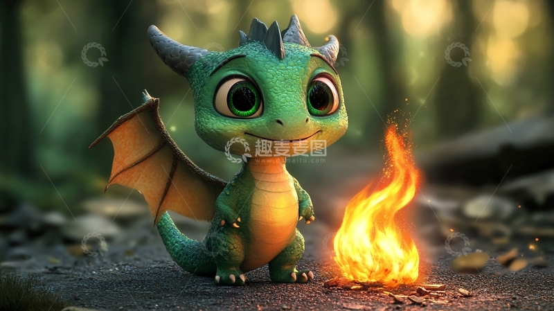 高清大图下载【趣麦麦图】小火龙魔法冒险