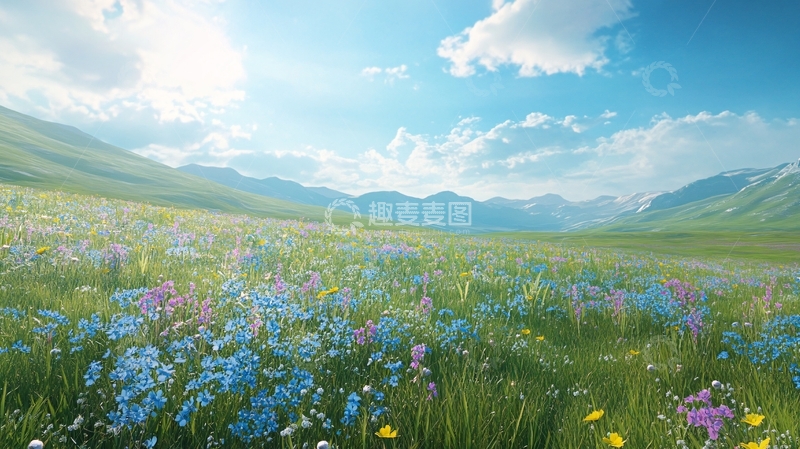 高清大图下载【趣麦麦图】唯美梦幻花田场景68