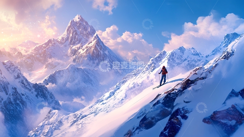 高清大图下载【趣麦麦图】登峰造极背景13